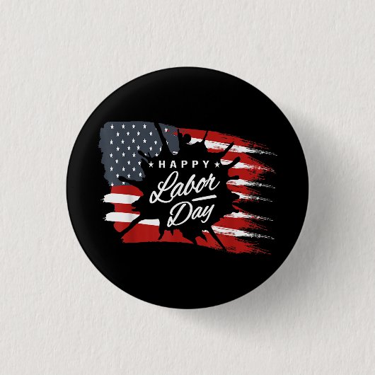 Happy Labour Day Gift American Flag Ronde Button 3,2 Cm (Voorkant)