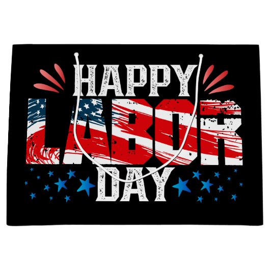 Happy Labour Day Groot Cadeauzakje (Voorkant)