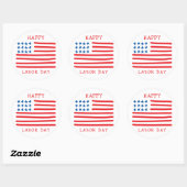 Happy Labour Day | Handtekening Amerikaanse vlag Ronde Sticker (Vel)