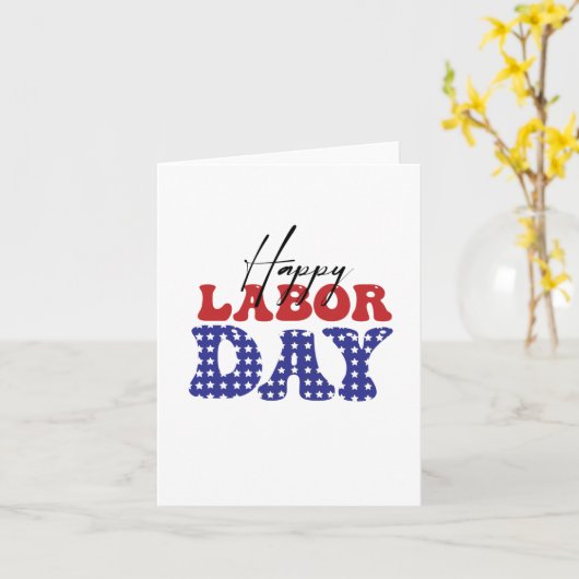 Happy Labour Day Holiday Kaart (Gele Bloem)