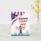 Happy Labour Day Kaart (Gele Bloem)