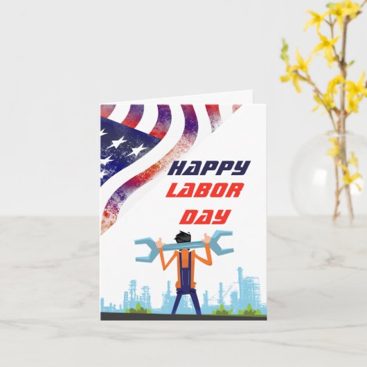 Happy Labour Day Kaart (Gele Bloem)