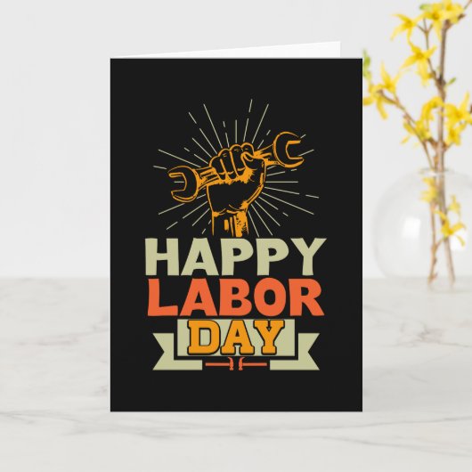 Happy Labour Day Kaart (Gele Bloem)