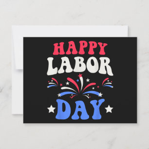 Happy Labour Day Mannen Vrouwen Kinderen Briefkaart