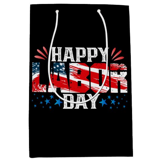 Happy Labour Day Medium Cadeauzakje (Voorkant)