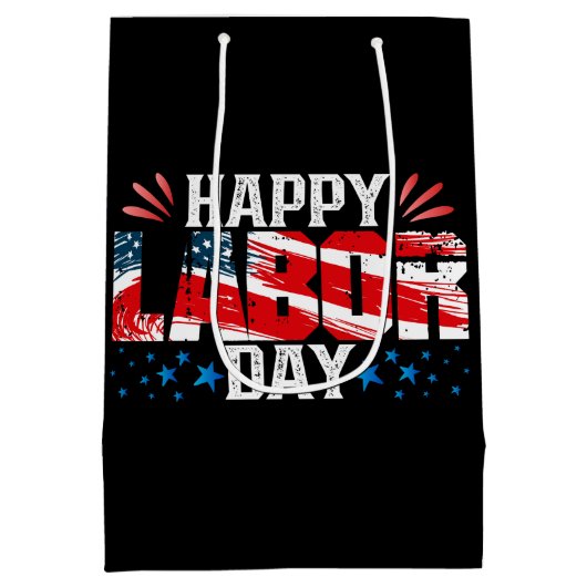 Happy Labour Day Medium Cadeauzakje (Achterkant)