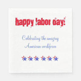 Happy Labour Day Napkins Servet