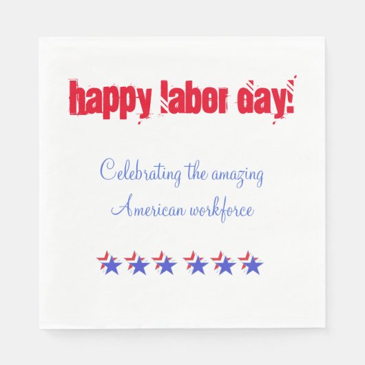 Happy Labour Day Napkins Servet (Voorkant)