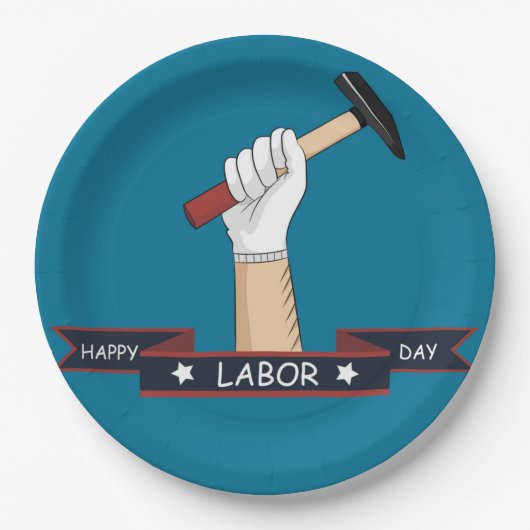 Happy Labour Day Papieren Bordje (Voorkant)
