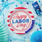 Happy Labour Day Party Paper-Borden Papieren Bordje (Feest)