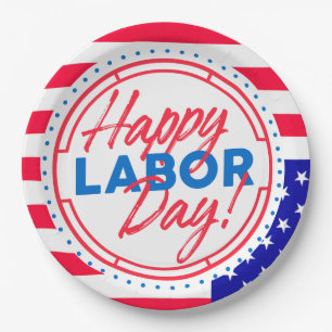 Happy Labour Day Party Paper-Borden Papieren Bordje