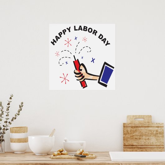Happy Labour Day Poster (Keuken)