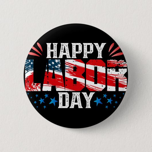 Happy Labour Day Ronde Button 5,7 Cm (Voorkant)