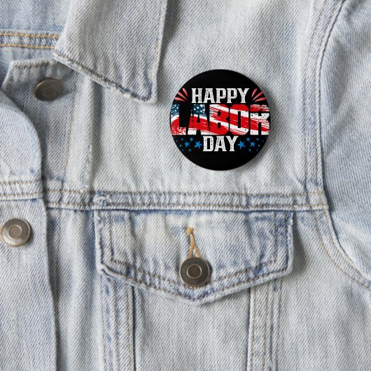 Happy Labour Day Ronde Button 5,7 Cm (In situ)