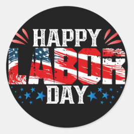 Happy Labour Day Ronde Sticker