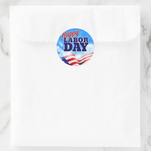 Happy Labour Day Ronde Sticker (Tas)