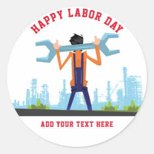 Happy Labour Day Ronde Sticker