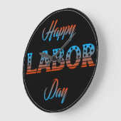 Happy Labour Day Sign-klok Grote Klok (Hoek)