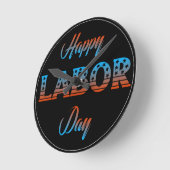 Happy Labour Day Sign-klok Ronde Klok (Hoek)