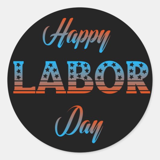 Happy Labour Day Sign Sticker (Voorkant)