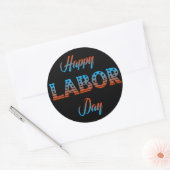 Happy Labour Day Sign Sticker (Envelop)