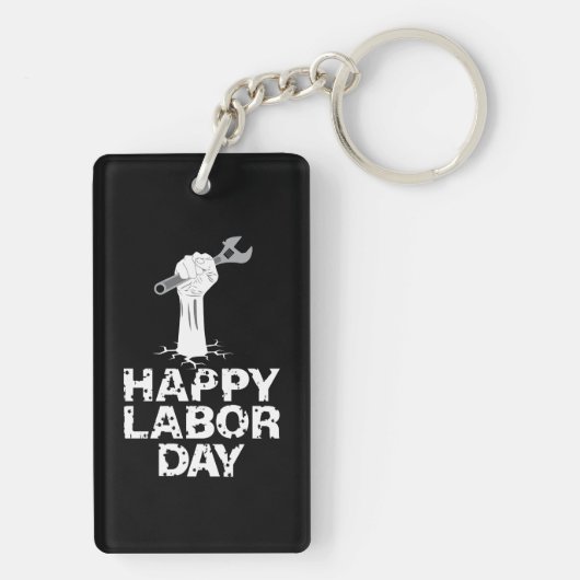 Happy Labour Day Sleutelhanger (achterkant)