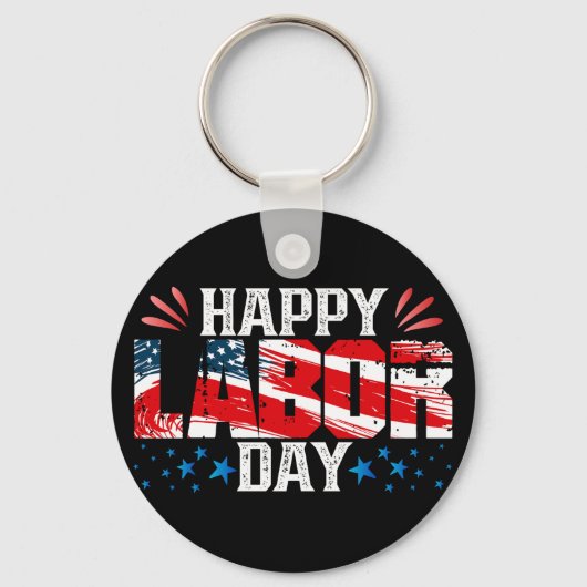 Happy Labour Day Sleutelhanger (Achterkant)