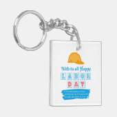Happy Labour Day Sleutelhanger (Voorkant Links)