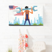 Happy Labour Day Spandoek (Insitu)