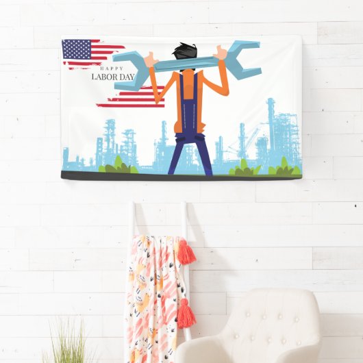 Happy Labour Day Spandoek (Insitu)