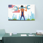 Happy Labour Day Spandoek (Beurs)