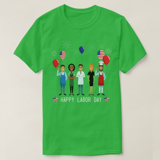 Happy Labour Day T-shirt (Design voorkant)