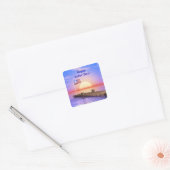 Happy Labour Day US Flag and Dock Vierkante Sticker (Envelop)