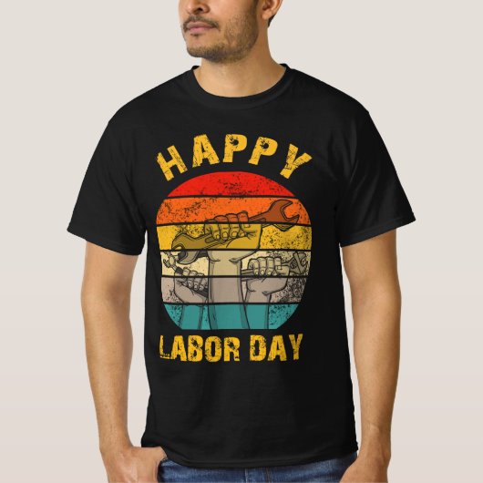 Happy labour day Vintage T-shirt (Voorkant)