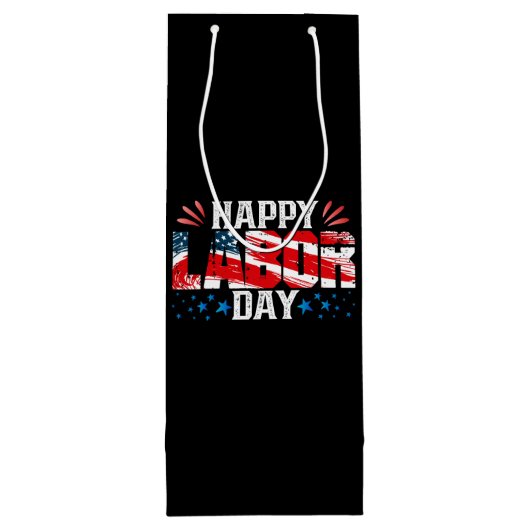 Happy Labour Day Wijn Cadeautas (Achterkant)