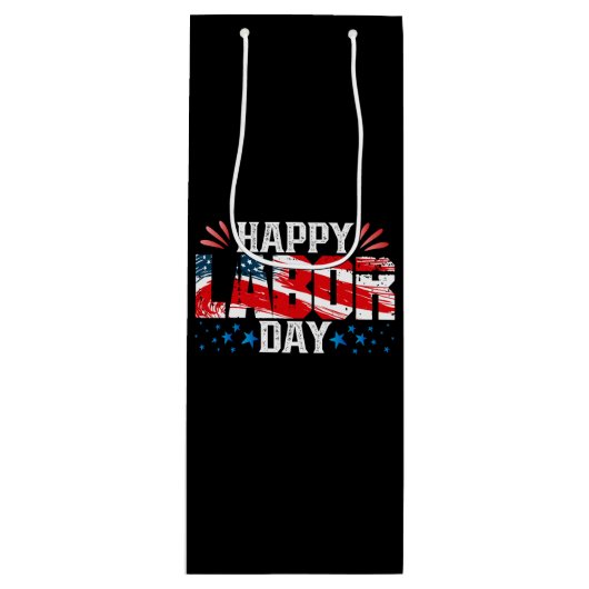 Happy Labour Day Wijn Cadeautas (Voorkant)