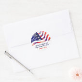 Happy Labourdag Amerikaanse vlag Ronde Sticker (Envelop)