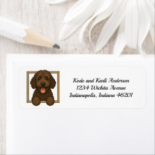 Happy Labradoodle Retour Adreslabel Etiket