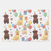 Happy Labrador Retriever Birthday Inpakpapier Vel (Voorkant 3)