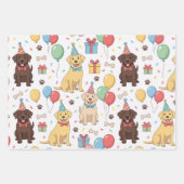 Happy Labrador Retriever Birthday Inpakpapier Vel (Voorkant)