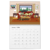 Happy Labrador Retriever Cartoon Agenda Kalender (Jan 2026)