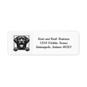 Happy Labrador Retriever Retouradres Label (Voorkant)
