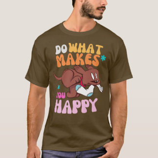 Happy Labrador Retro Hippie 60s VIBES Men's Women' T-shirt