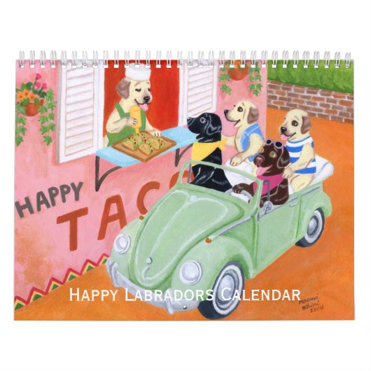 Happy Labradors Agenda 2018 C Kalender (Hoes)