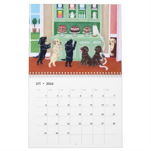 Happy Labradors Fun Life Calendar 2018 Kalender (Mar 2026)