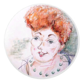 Happy Lady Keramische Knop