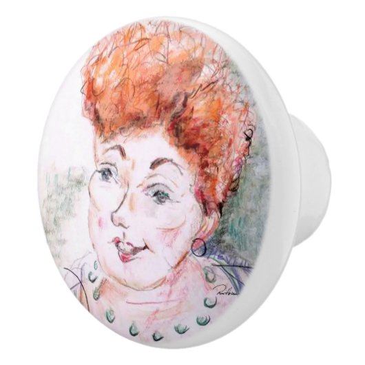 Happy Lady Keramische Knop (Rechts)