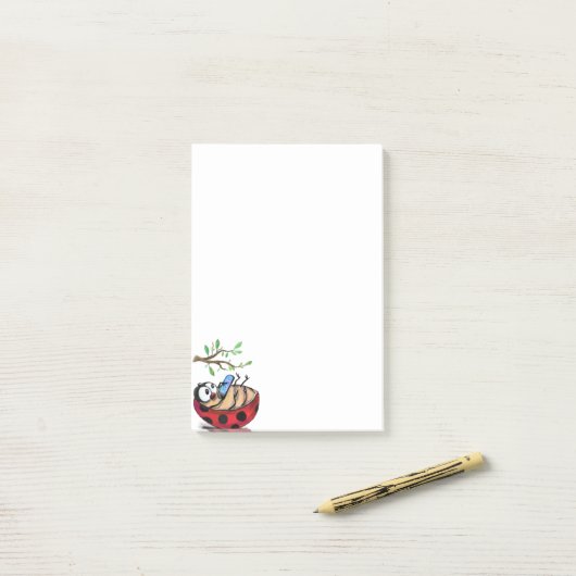 Happy LadyBug Funny Post it Notes (Op bureau)