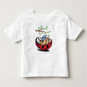 Happy LadyBug met grappige telefoon Kinder Shirts (Voorkant)