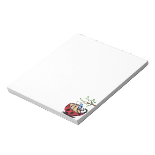 Happy Ladybug met Notitieblok Spring van telefoon (Linkerzijde)